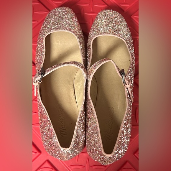 Madewell Delilah Mary Jane In Glitter Pink Sparkle Shoes Size 6.5 NEW - Picture 4 of 10